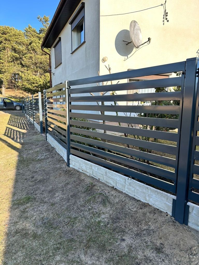 Ogrodzenia, przęsła spawane, przęsła palisadowe nowoczesne ogrodzenie