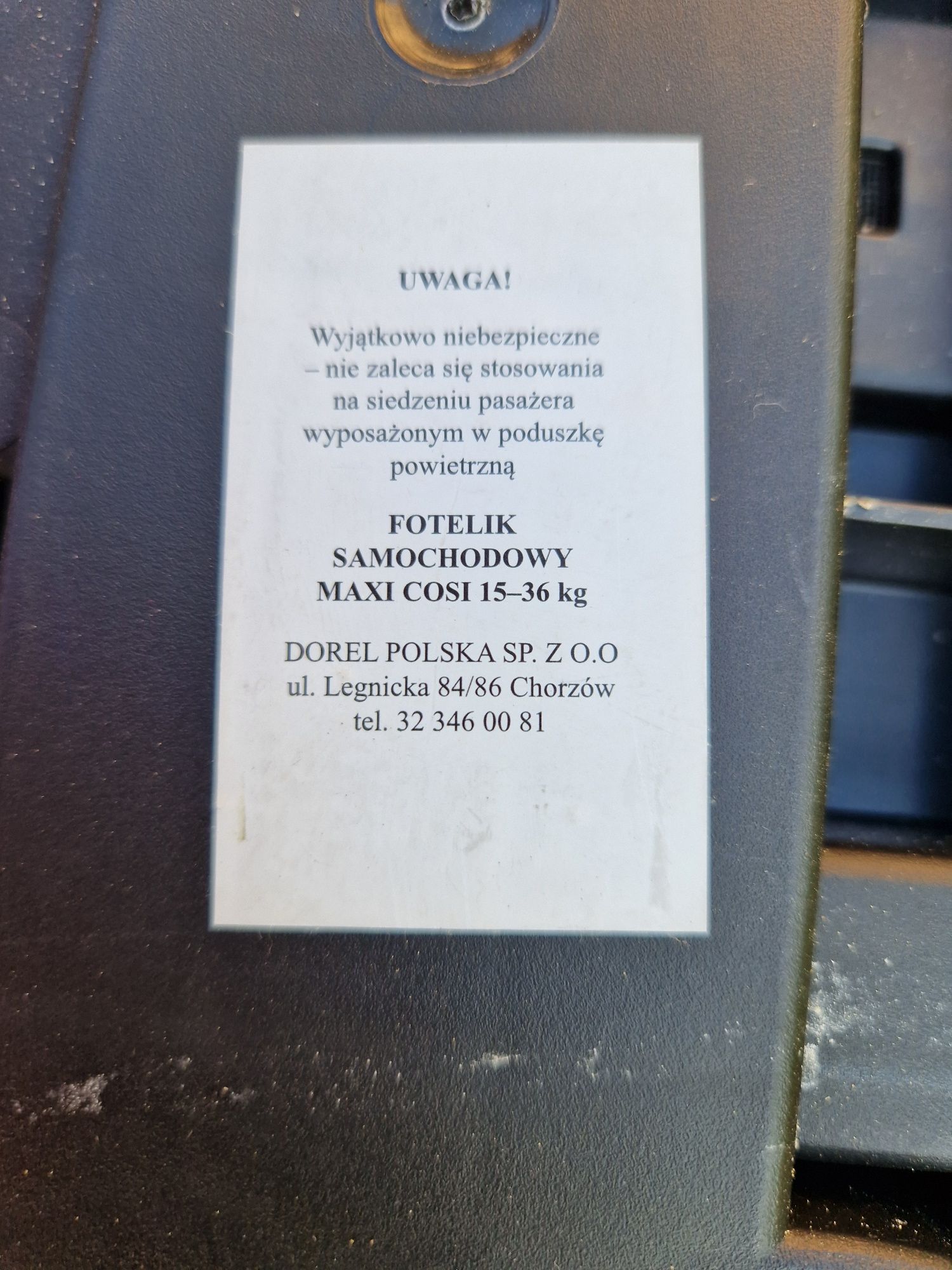 Fotelik samochodowy