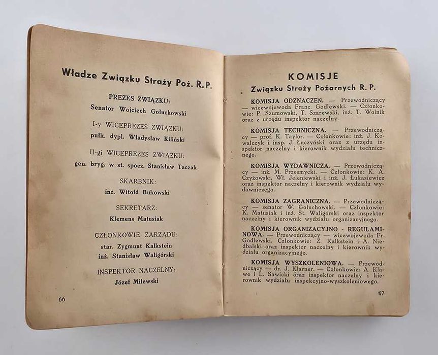 Kalendarz Oficera Strażackiego 1937 rok - II RP - Rzadkość