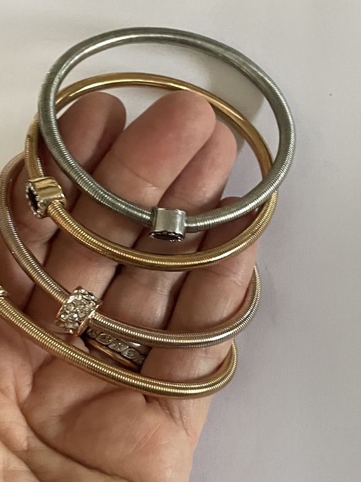 Conjunto 4 pulseiras inox extensíveis