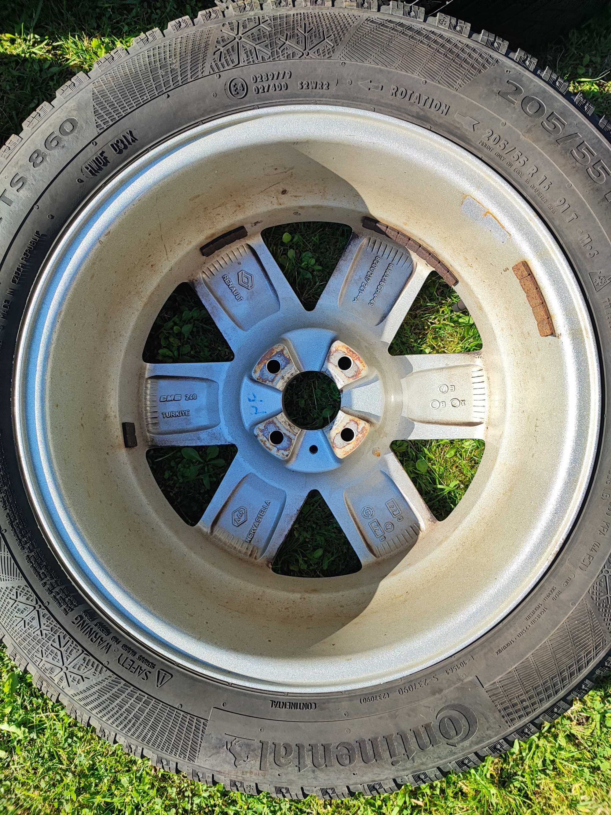 4x felgi alu Renault CMS 240 16" 6,5J z używanymi oponami