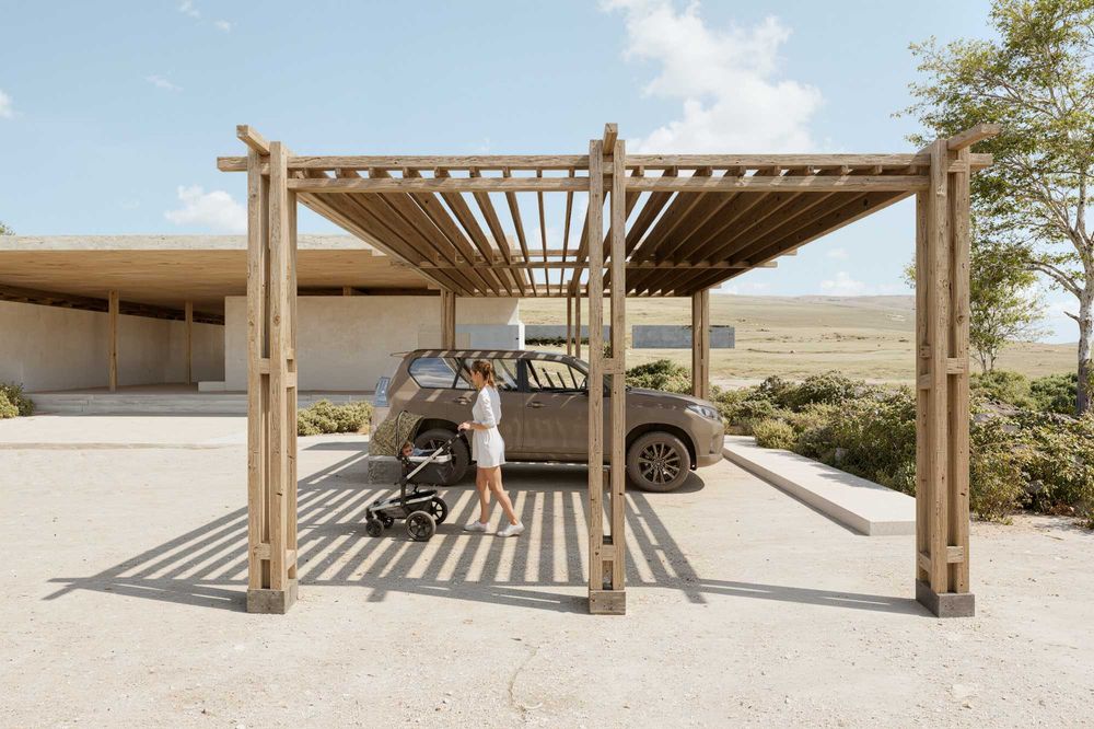 Sombreamento de veículos, designs rústico e contemporâneo