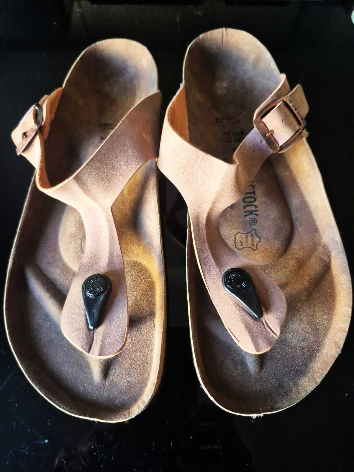 Birkenstock Arizona/Gizeh Nowe Damskie Skórzane Klapki/Japonki 39