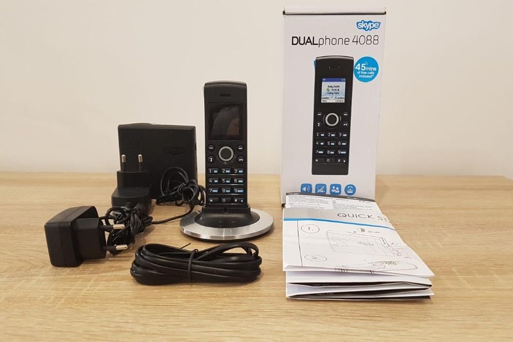 Telefon stacjonarny bezprzewodowy RTX 4088 DUALPHONE Skype Analogowy