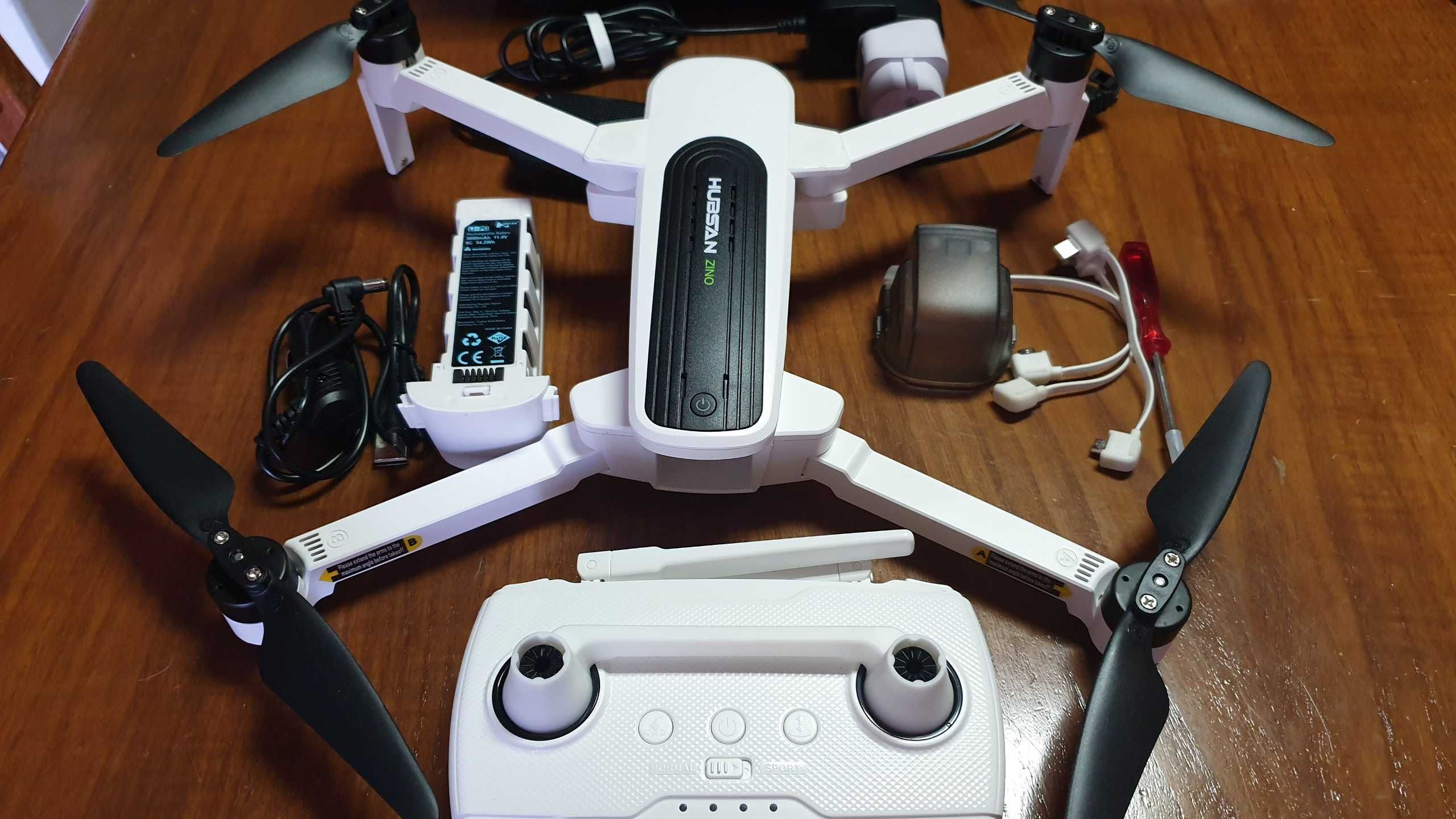 Drone Hubsan Zino GPS 5G 2.5 KM Câmera 4 K UHD 3-Axis Gimbal