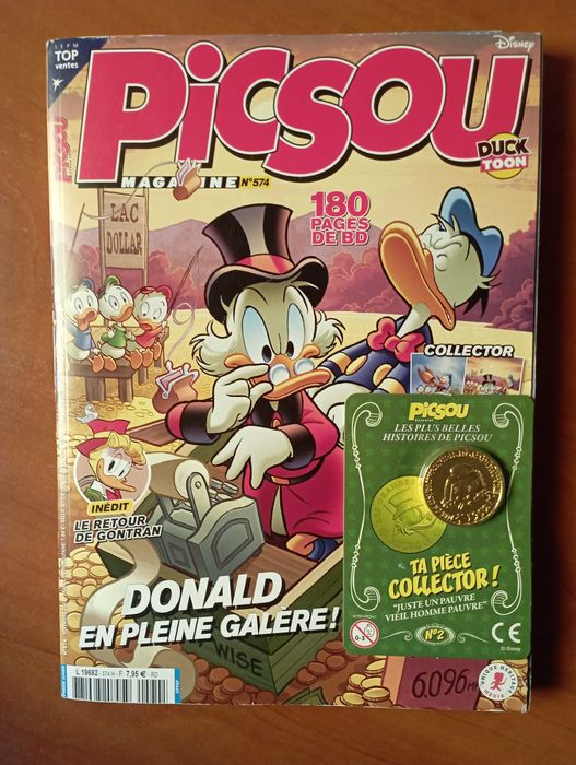 Picsou #582 - com OFERTA de MOEDA de colecção e Poster