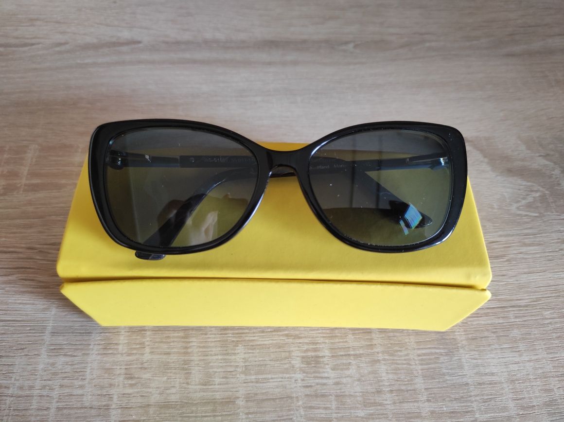 Oprawki WES okulary ws-G1057 czarne niebieskie przeciwsłoneczne złote