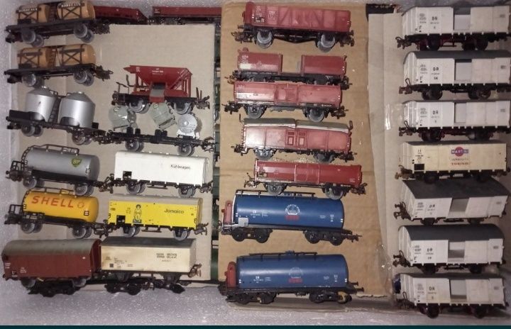 H0 Marklin Fleischmann Piko Roco Lima Wagon 62szt. Dźwig szutrowy