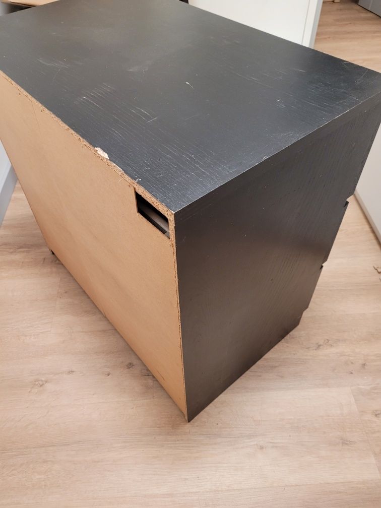 Malm komoda czarna 80x48x78