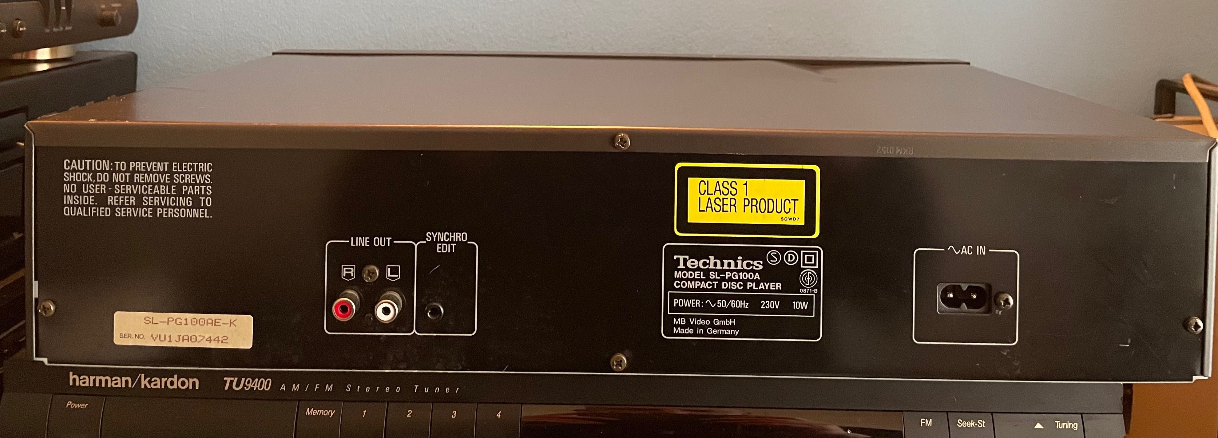 TECHNICS SL-PG100A Odtwarzacz CD