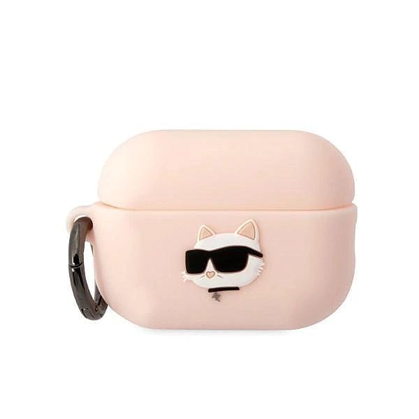 Etui Karl Lagerfeld Silicone Choupette Head 3D na AirPods Pro 2 - różo