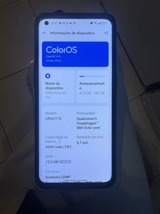 Oppo find X3 pro 12Gb + 12Gb ram 256Gb armazenamento