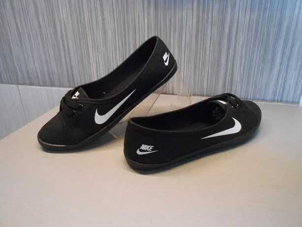 Baletki baleriny tenisowki damskie NIKE czarne biale (rozm.36-41)