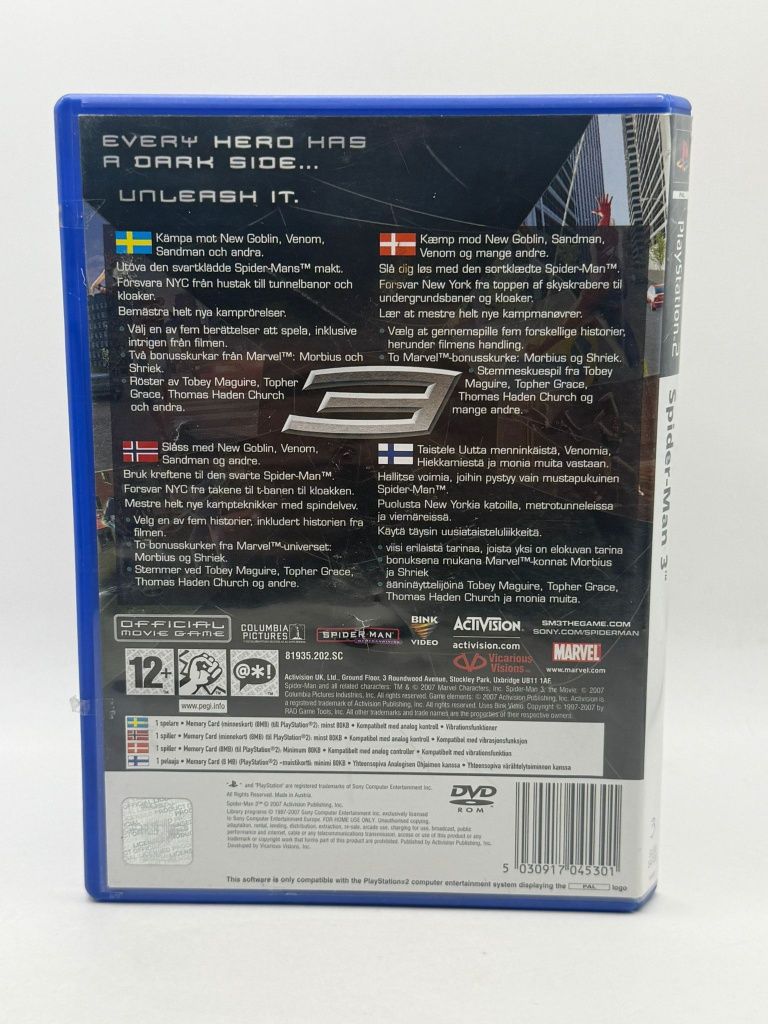 Spider-Man 3 Ps2 nr 6040