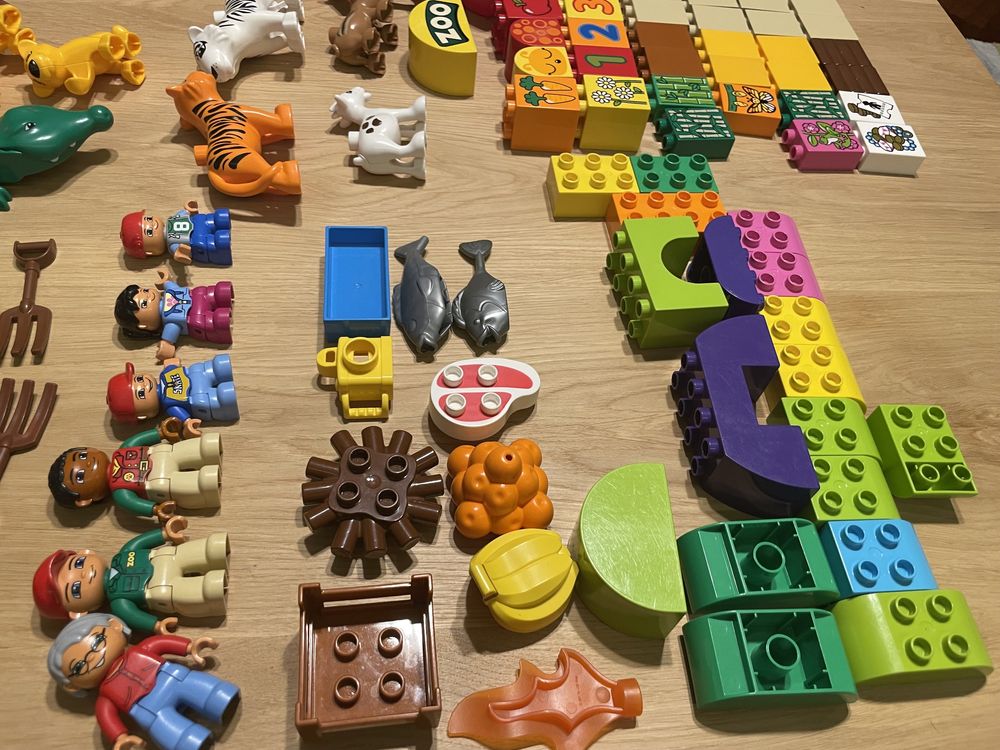 LEGO Duplo ZOO, zwierzęta dzikie i lasu, samolot, stan super