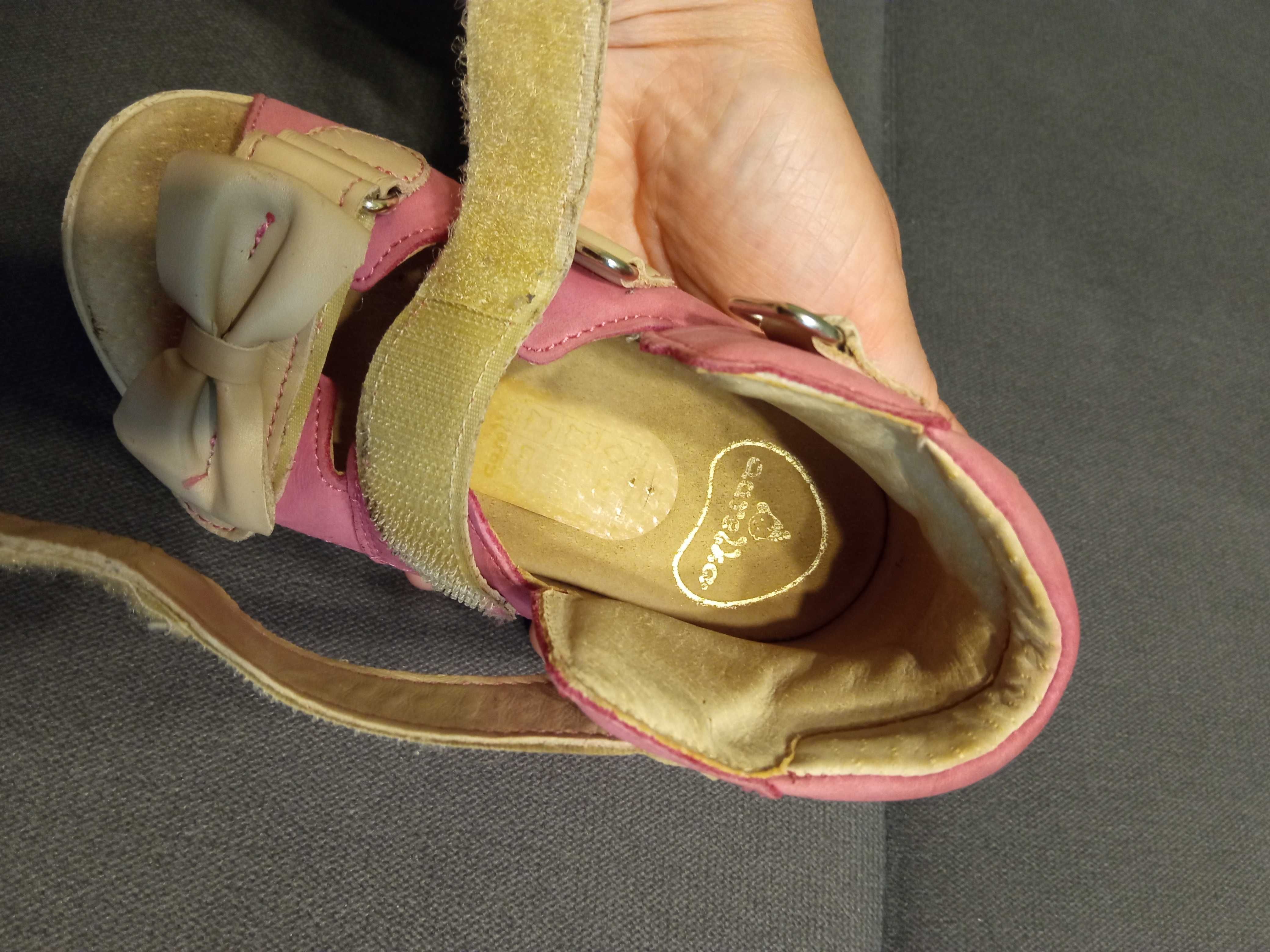 Buty ortopedyczne dziecięce, sandały Aurelka r. 25, skórzane, jak nowe