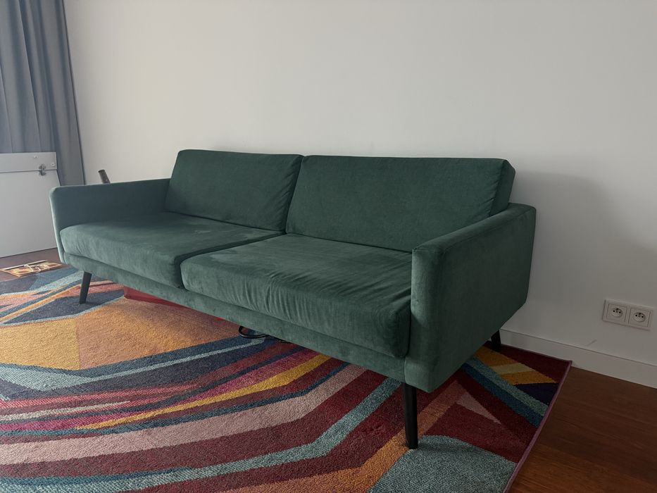 Sofa 3-osobowa ScandicSofa butelkowa zieleń styl vintage