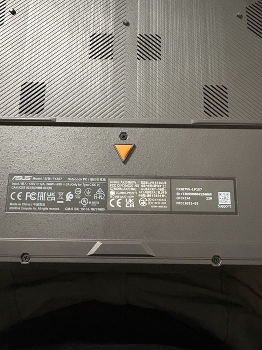 ASUS tuf gaming f15 fx507vv