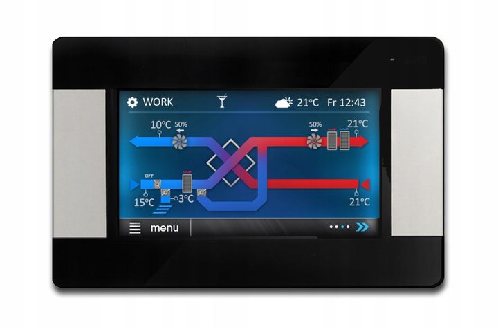 Centrala wentylacyjna ABP CWK 450 m3/h by-pass ECS O3ozon Różne