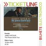 2 bilhetes para james arthur