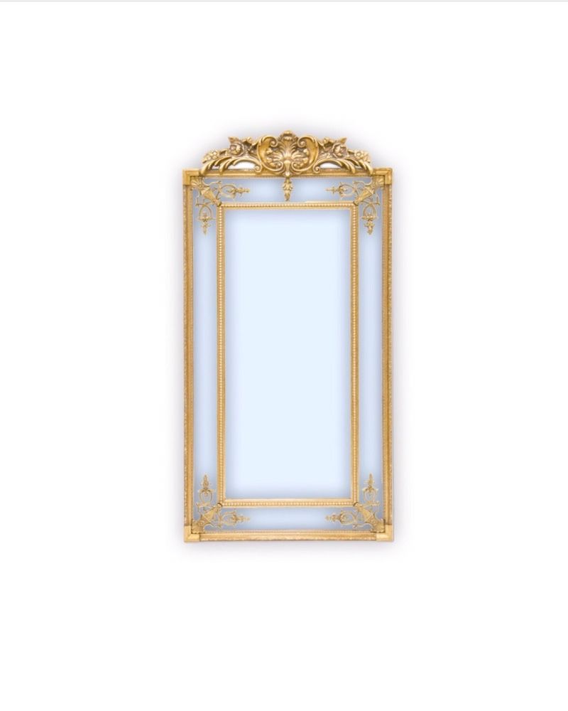 Большое настенное атикварное зеркало напольное Франция антиквариат