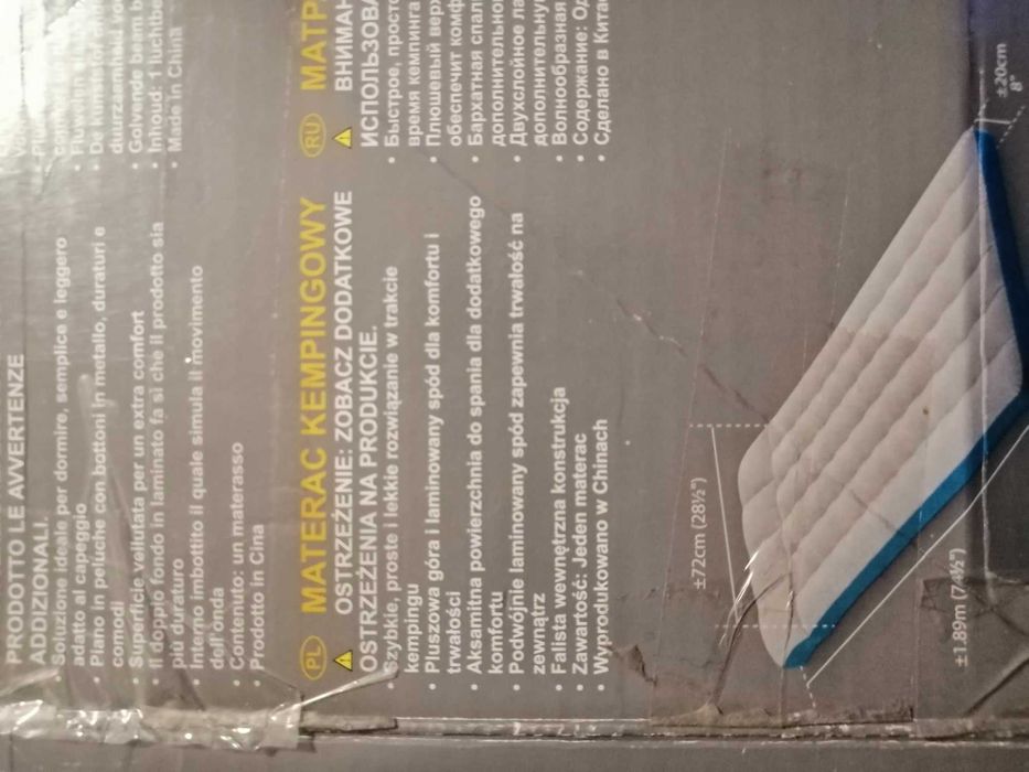 Materac kampingowy INTEX 189x72x20cm (67998)
