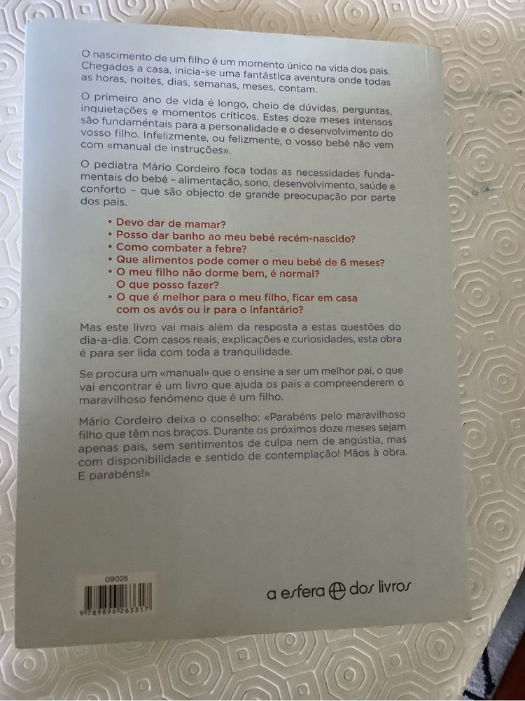 Livro « O grande livro do bebé » de Mário Cordeiro