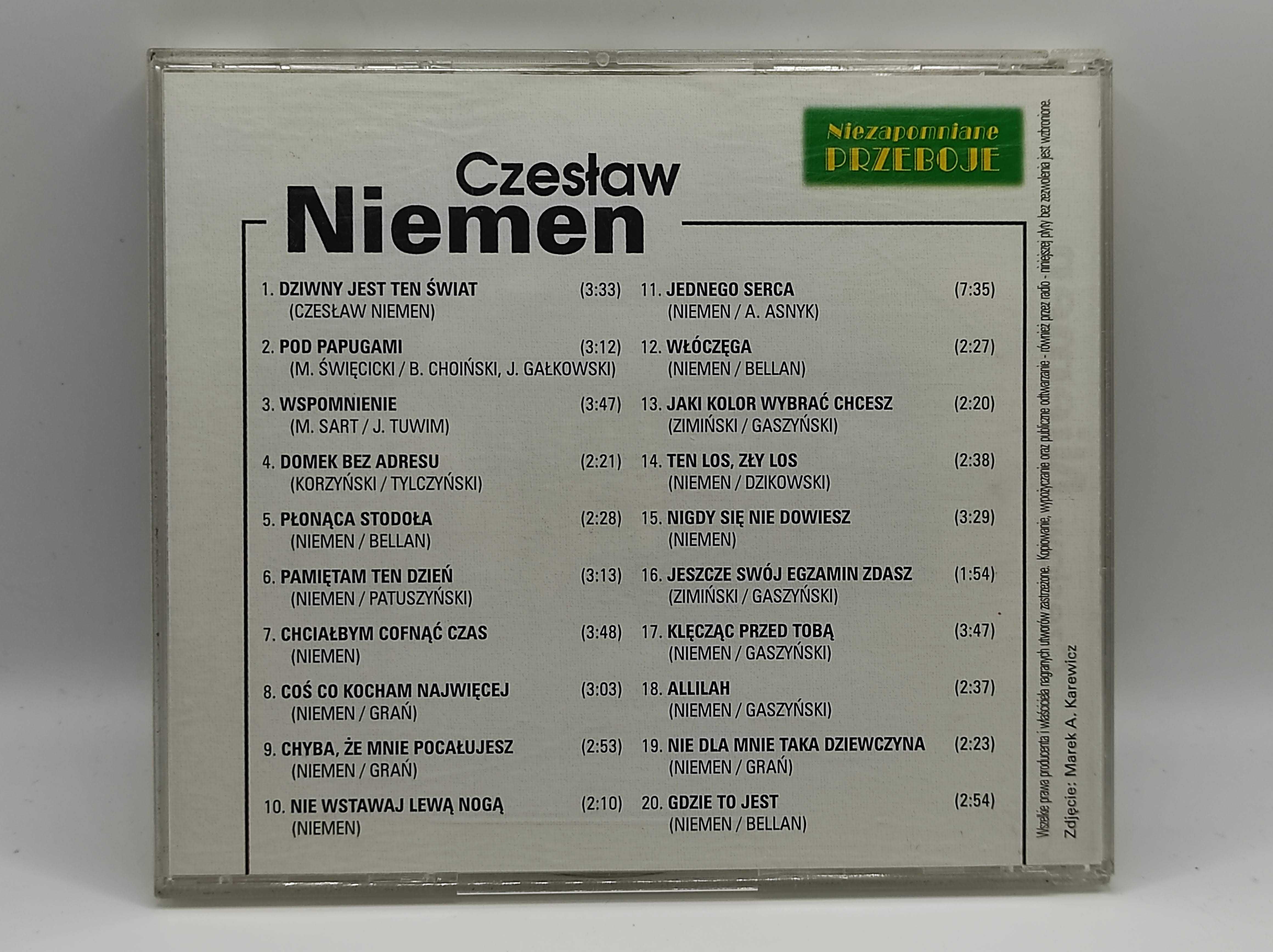 CD muzyka - Czesław Niemen Niezapomniane przeboje