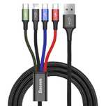 Baseus kabel przewód USB 4w1 Lightning / 2x USB Typ C / micro USB w
