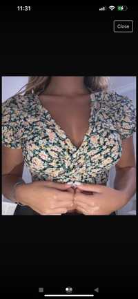 Blusa top floral