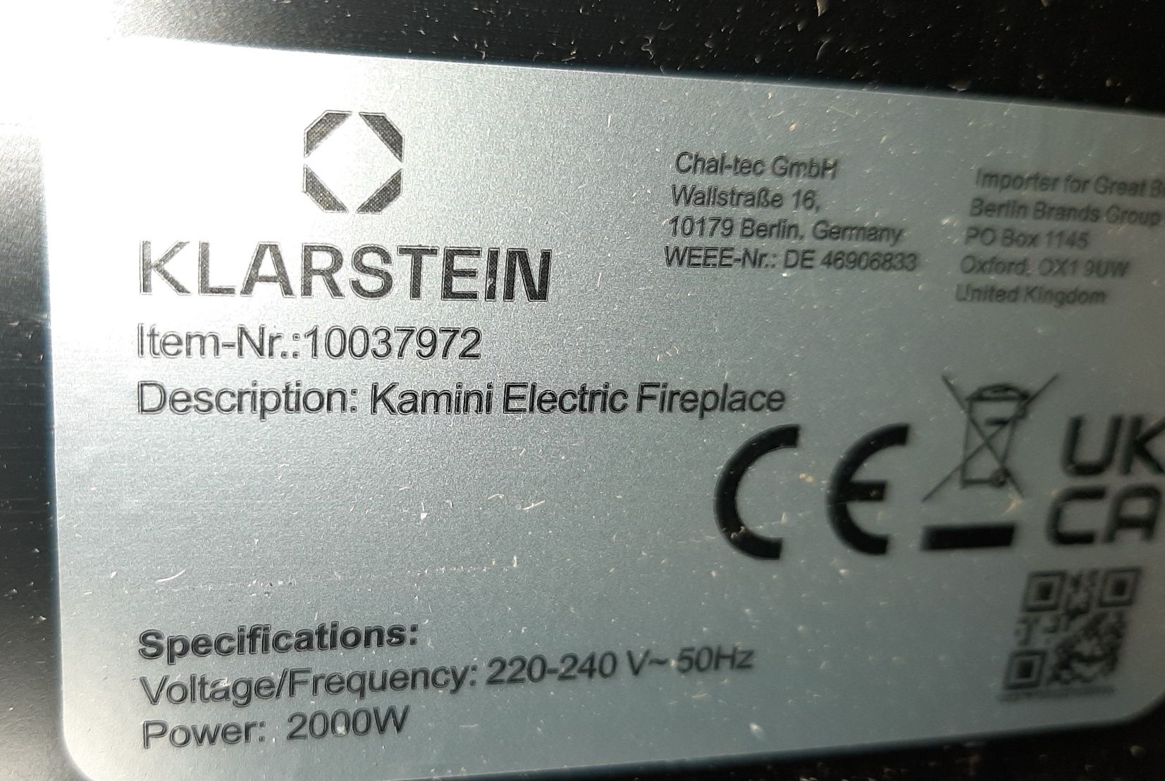 Электрокамин  Klarstein Elbrus