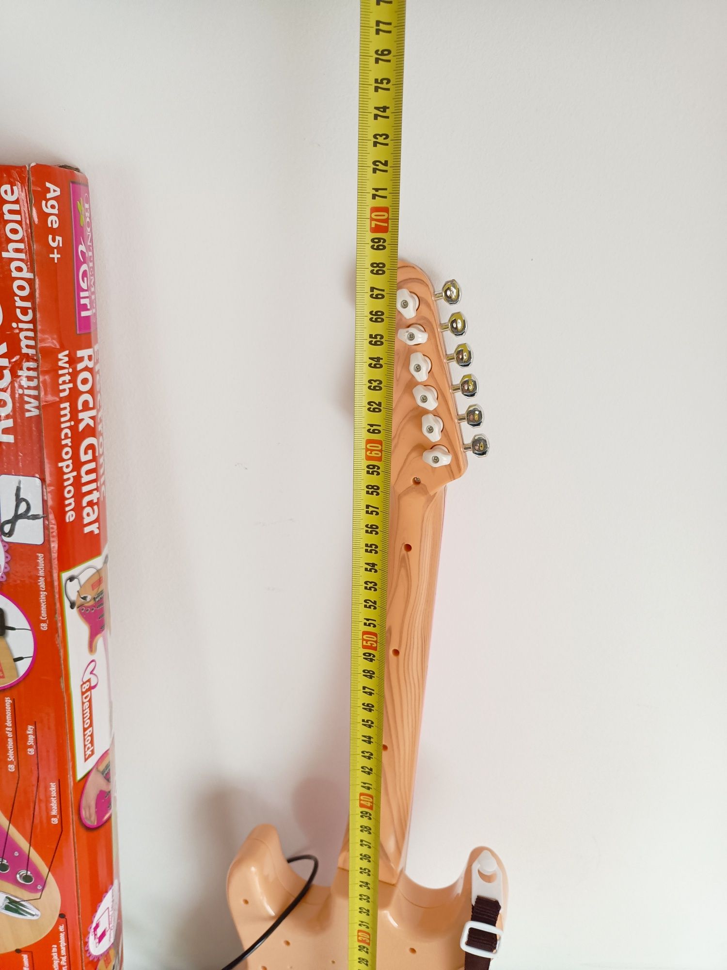 Gitara elektoniczna różowa Rock gitar Bontempi