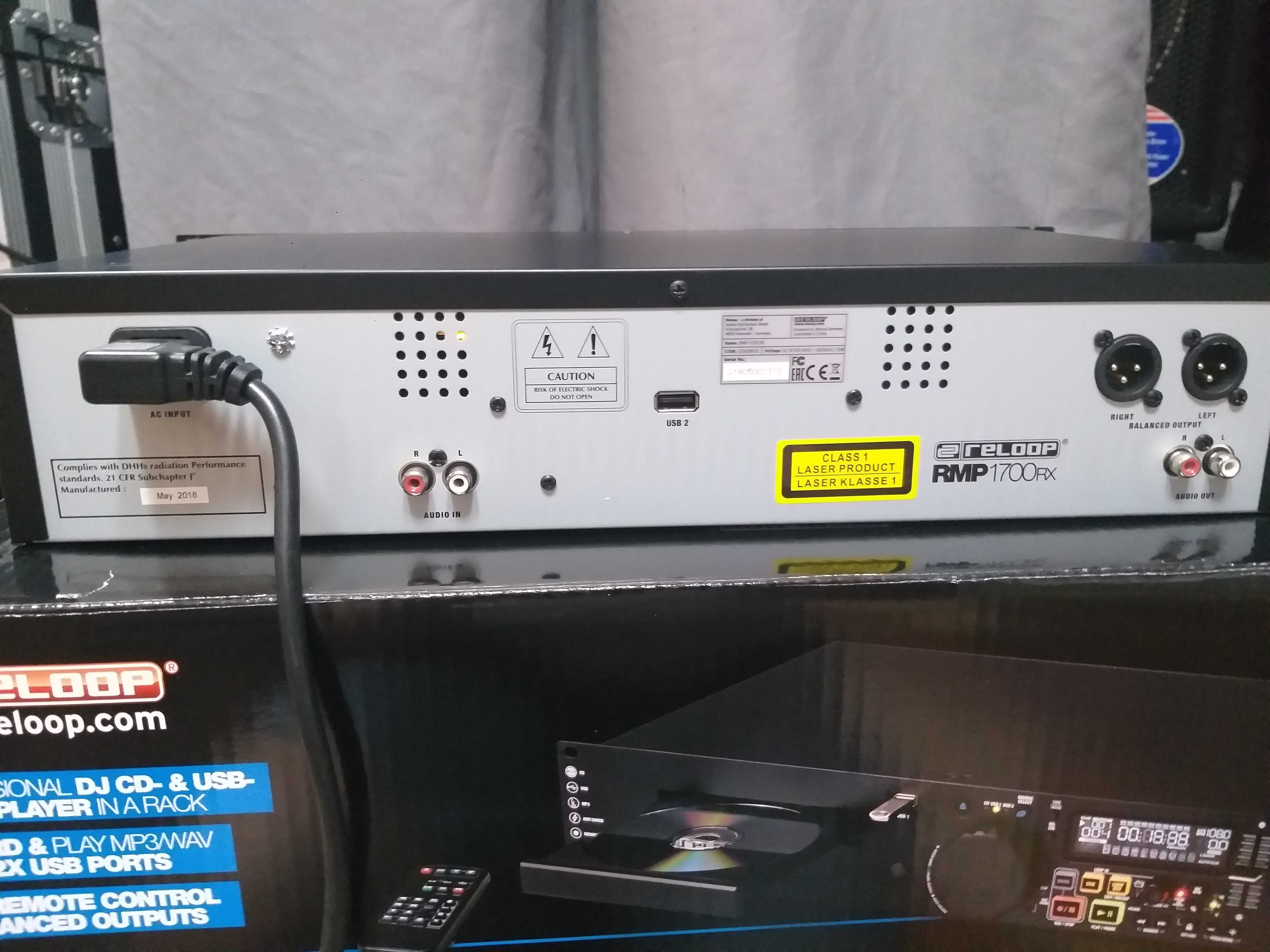 Odtwarzacz DJ mp3,cd,usb - Reloop RMP1700 RX +pilot,pudełko,instrukcja