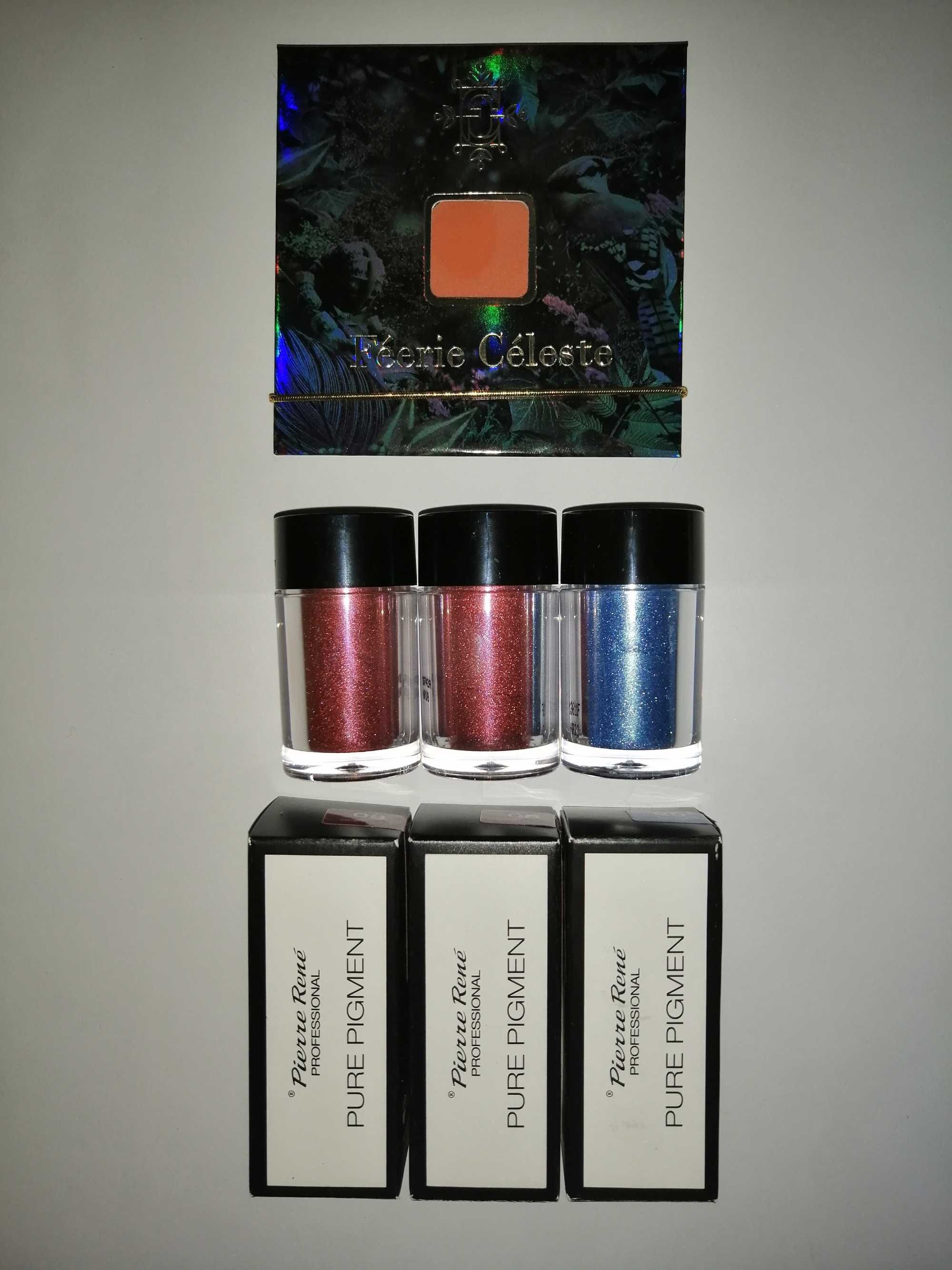 3x Pure Pigment Pierre Rene i 1x cień do powiek Feerie Celeste