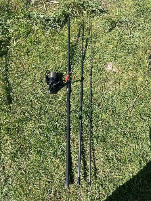 Zestaw karpiowy wędka + kołowrotek z żyłką