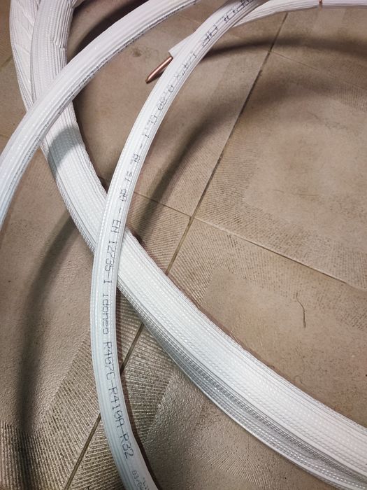 Tubo cobre com isolante térmico para ar condicionado