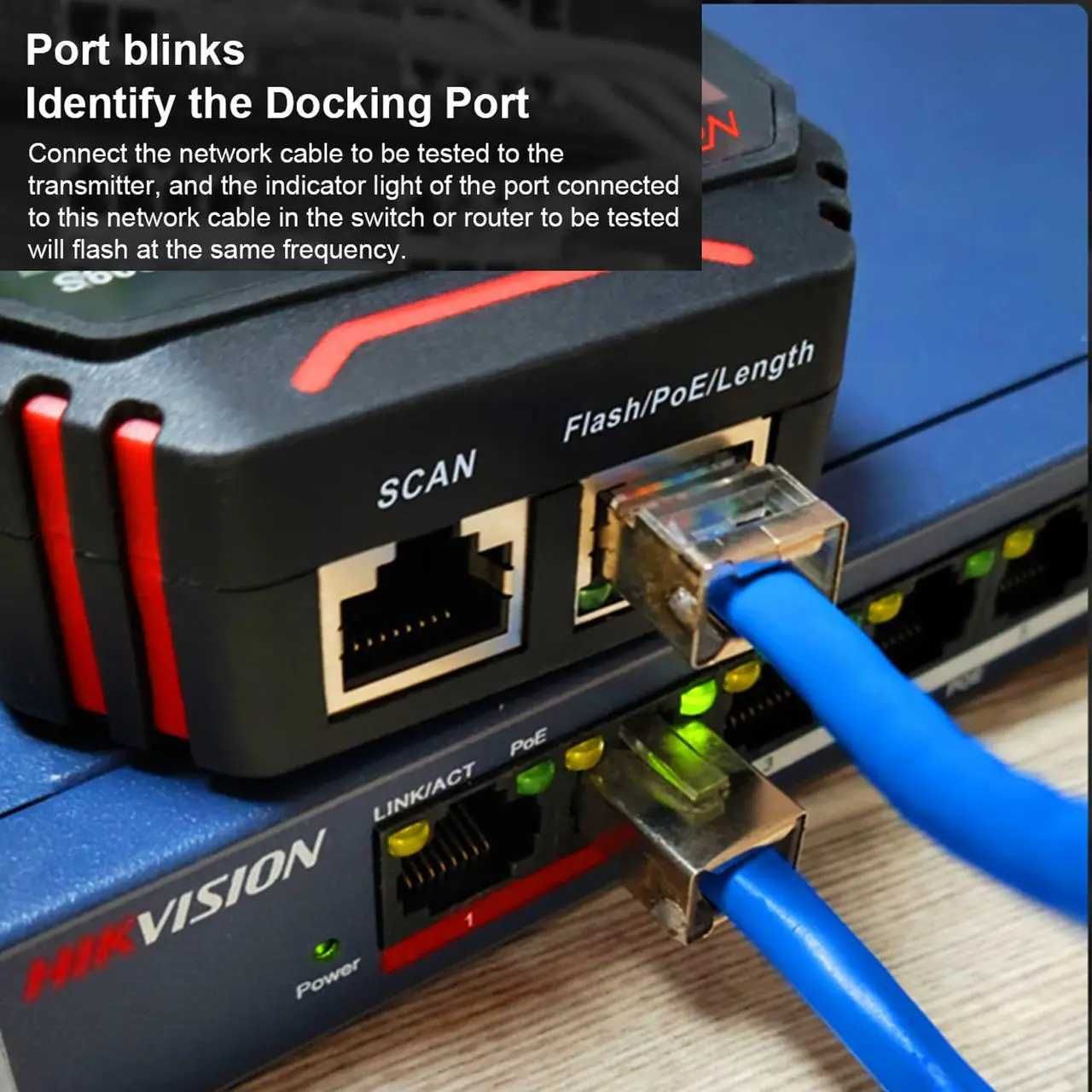 Тестер Noyafa NF-8209S мережевий кабельний тестер інтернет RJ-45