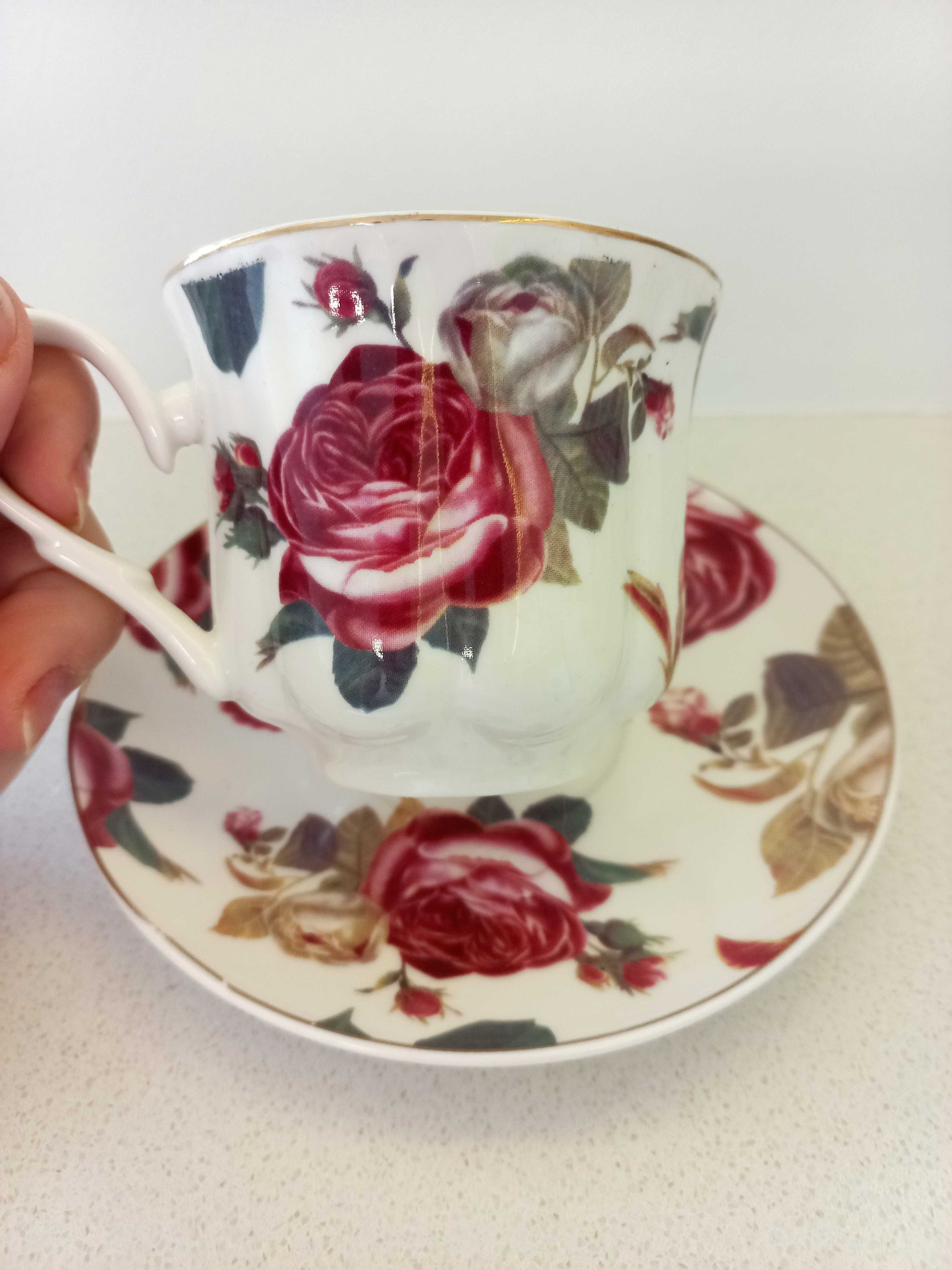Kolekcja / Filiżanka porcelanowa duo róża porcelana
