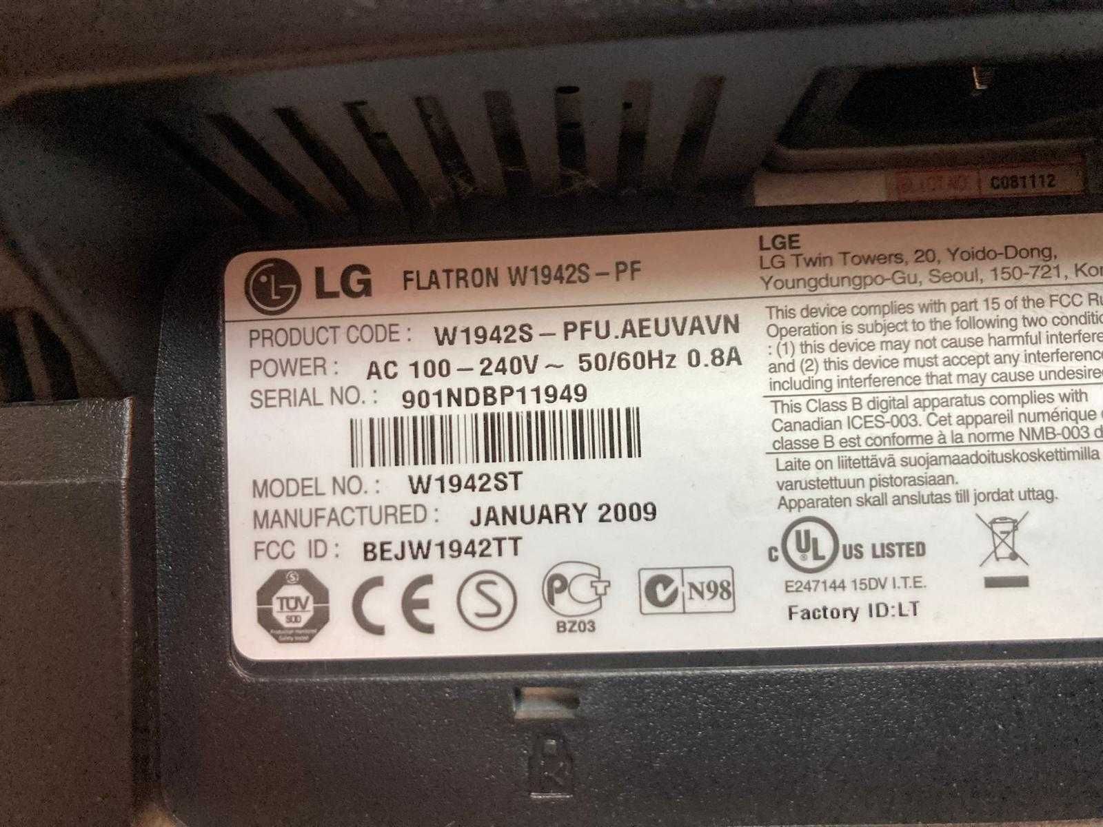 Monitor FLATRON W1942S - PF