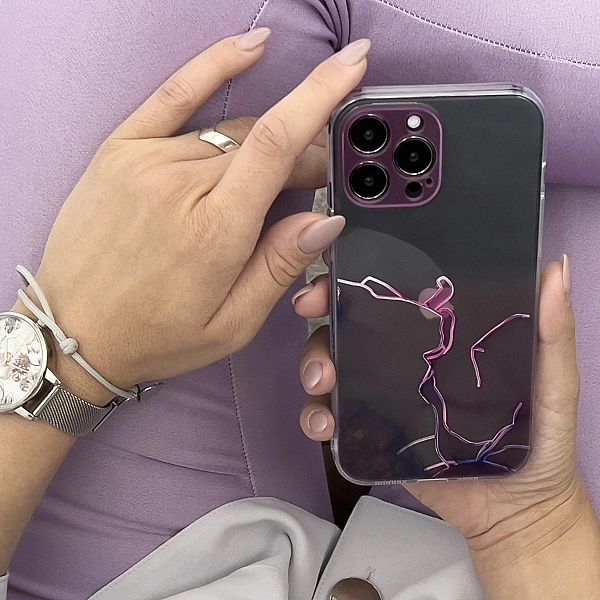 Marble Case etui do iPhone 13 Pro Max żelowy pokrowiec marmur niebiesk