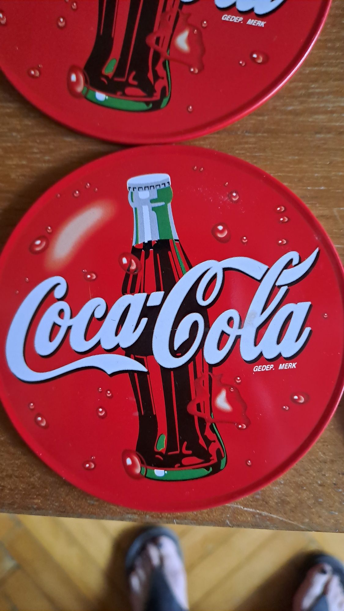 Wyjątkowe stare podkładki na napoje coca cola