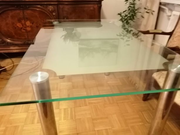 stół szklany, mało używany