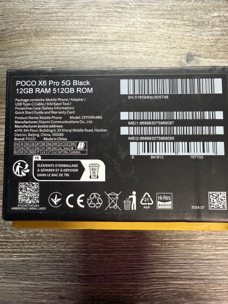 POCO X6 Pro 12/512 гб