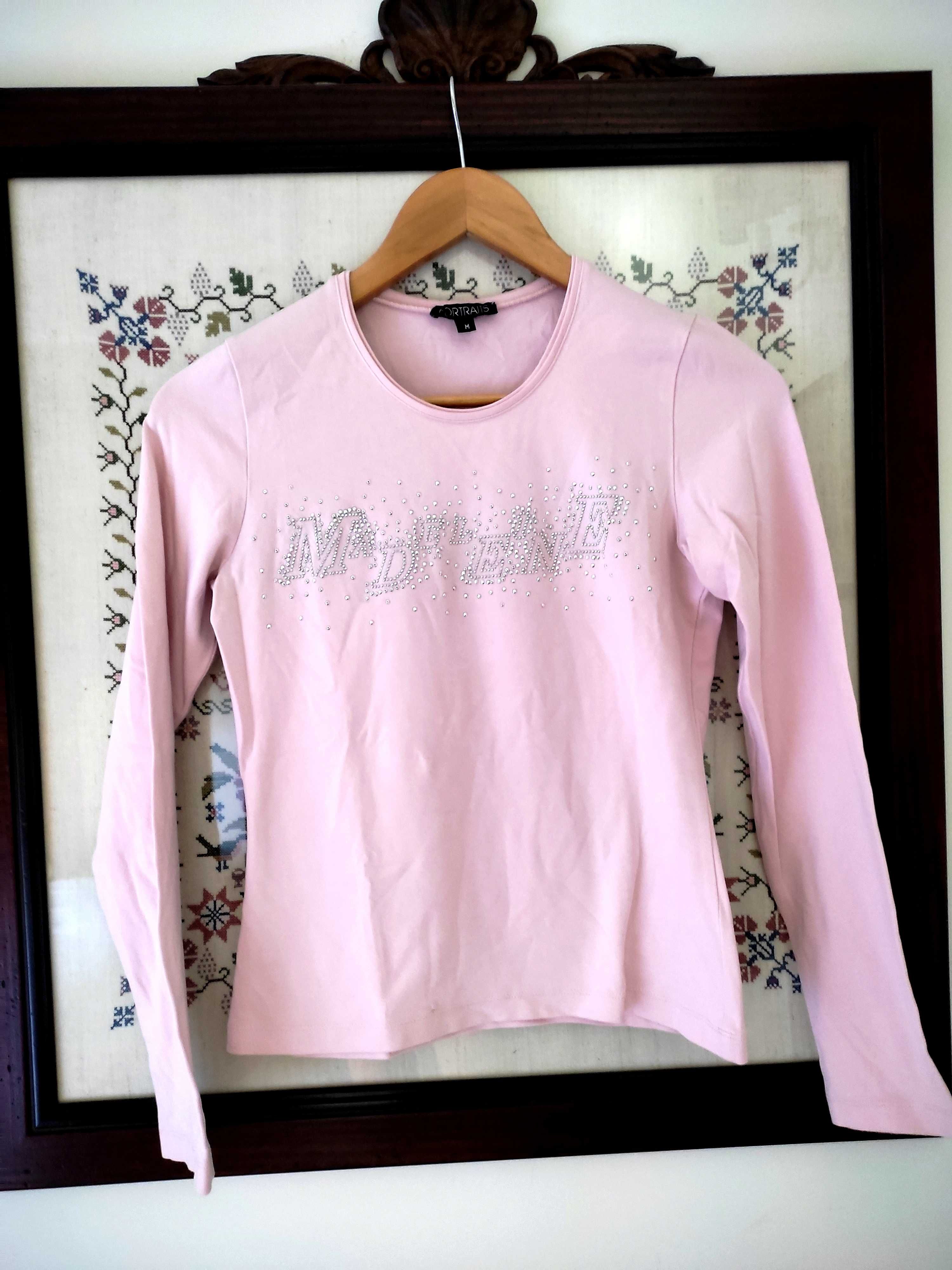 T-shirt lycra ,manga comprida rosa marca Madeleine