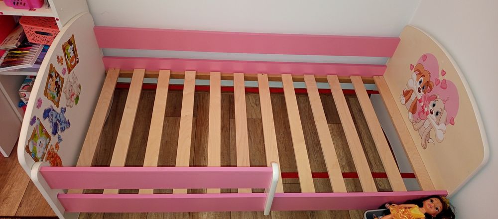 Łóżko łóżeczko 160x80 materac dziecięce dla dziewczynki
