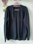 Elegancki sweter męski w serek premium bawełna i kaszmir rozm. XXL