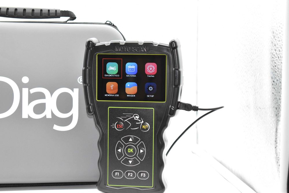 Máquina Diagnóstico OBD Mota – OBD profissional moto + Kit Cabos M100