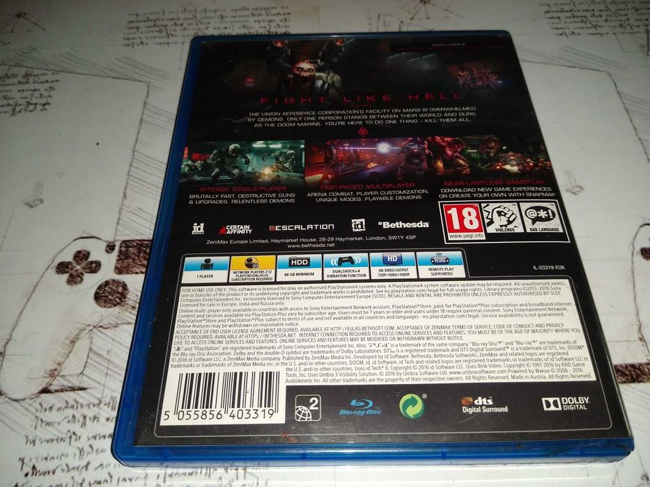 Doom Ps4 polska wersja dubbing