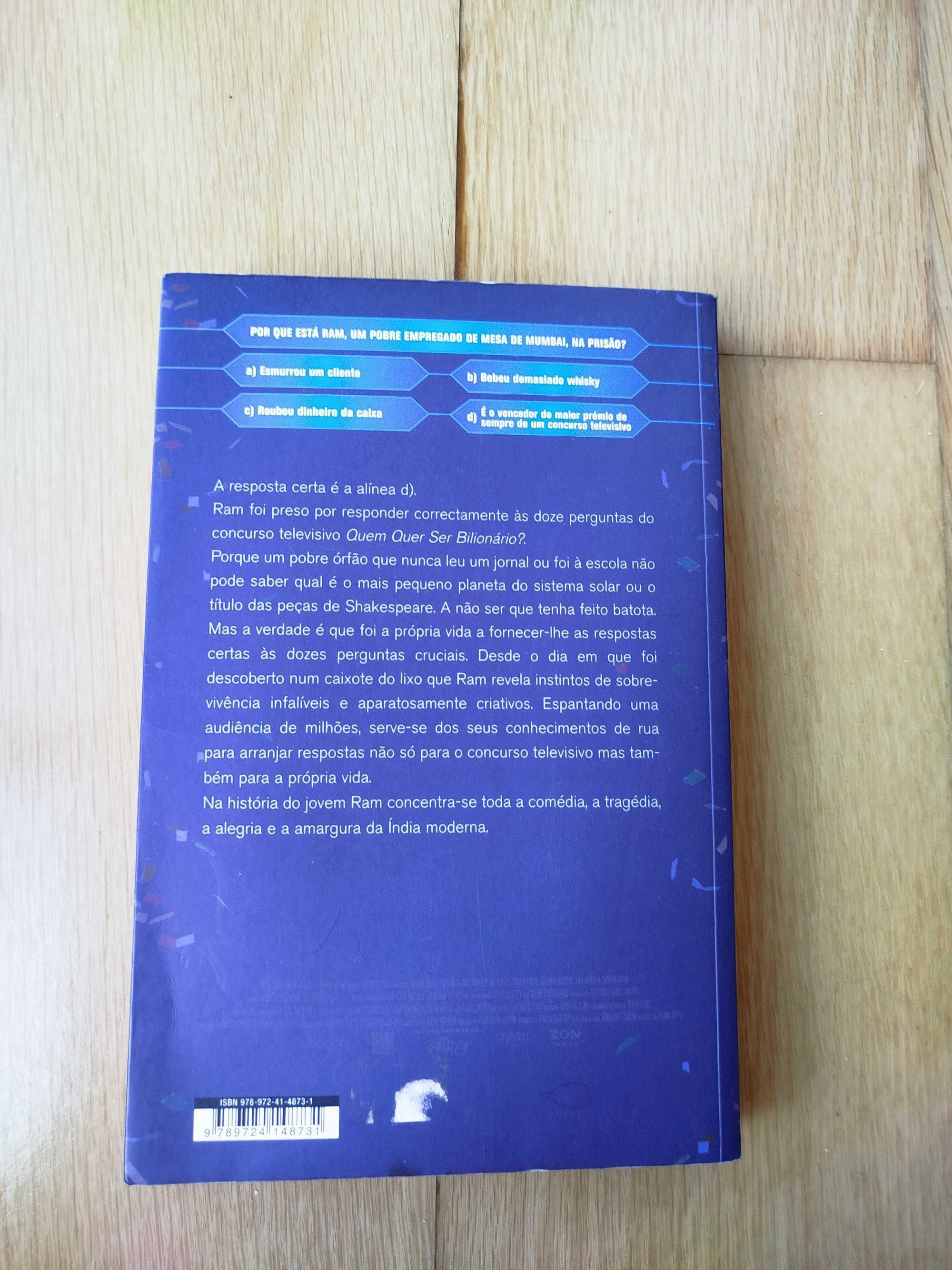 Livro Quem quer ser Bilionário?, de Vikas Swarup