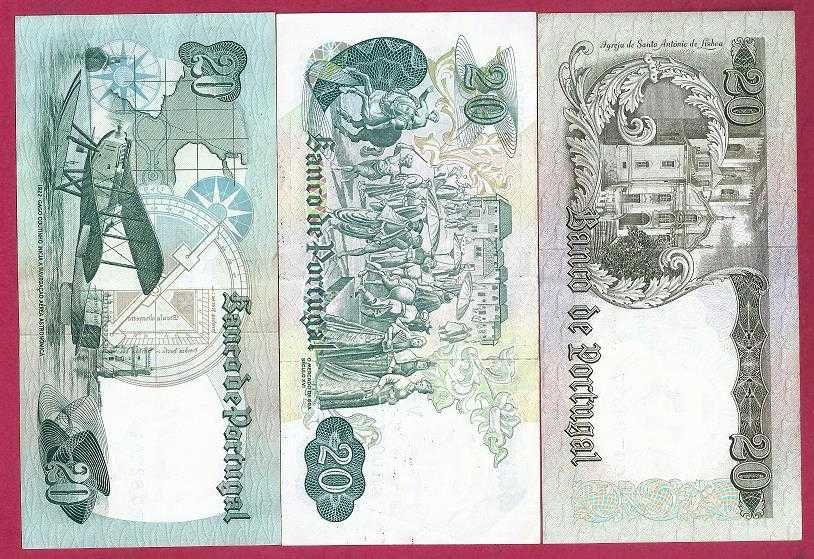 Notas   5   da Republica  20$ escudos  Diferentes